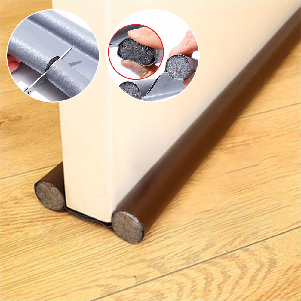Waterdichte Afdichting Strip Diepgang Excluder Stopper Deur Badkamer Bodem Guard Dubbele Winter Wind-Proof Baffle Doorstop Sealer Strip
