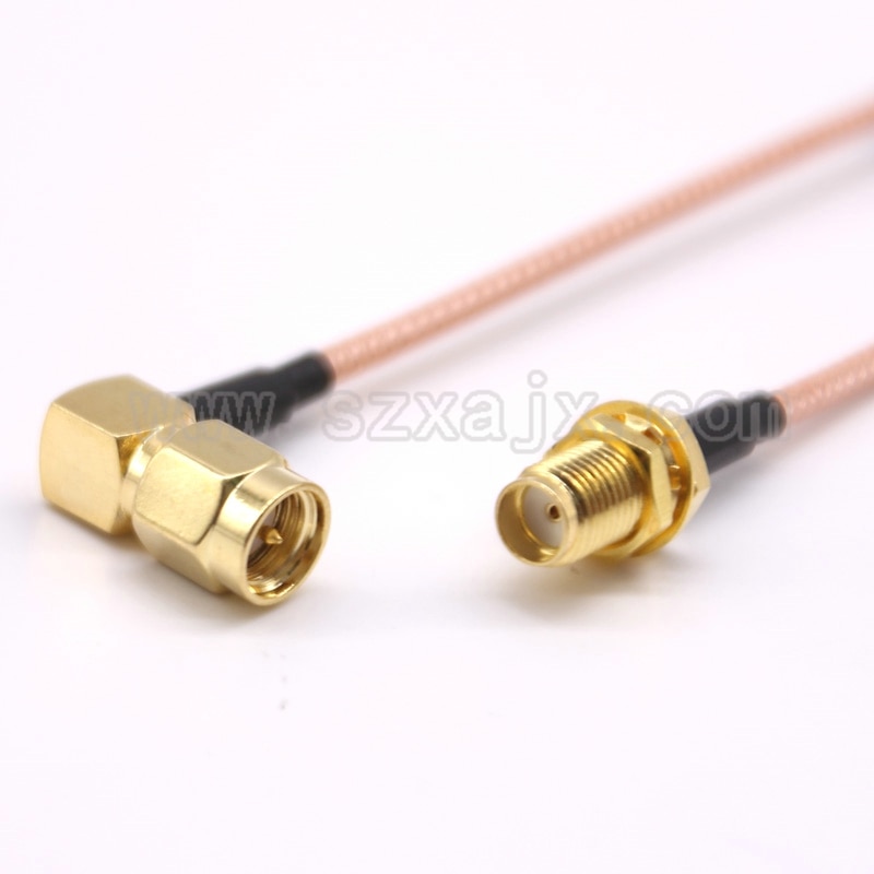 SMA kabel SMA MALE haakse naar SMA vrouwelijke RF Coax Pigtail Kabel RG316 Connector Adapter snel