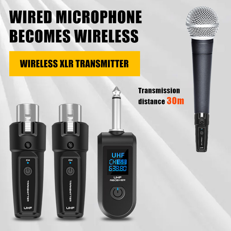 System adapterów UHF XLR Mikrofon dynamiczny Gitara Mikser audio System PA Bezprzewodowy mikrofon Nadajnik-odbiornik