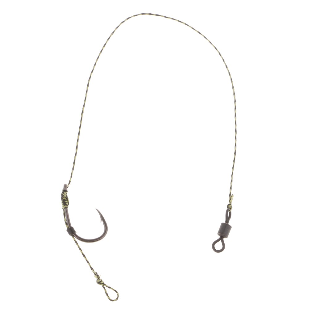 3Pcs/set Pre Tied Carp Fishing Rigs + 1pc Boilie Bait Stops + 1pc Bait Needle Terminal Tackle