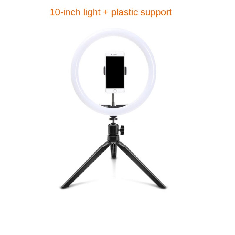 Fotografering led selfie ring ljus 26cm dimbar kamera telefon ring lampa 10 tum med bordsstativ för makeup video live studio
