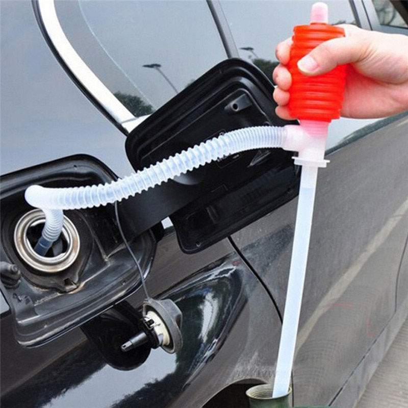 Portable voiture manuel main Siphon pompe tuyau gaz huile pompe de transfert en plastique