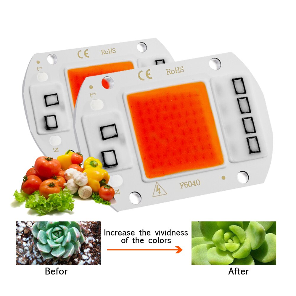 Cob led-lyschip  ac110v 220v 10w 20w 30w 50w led-lamperchip til havebelysning fokus spotlight projektørlamper cob perle-led