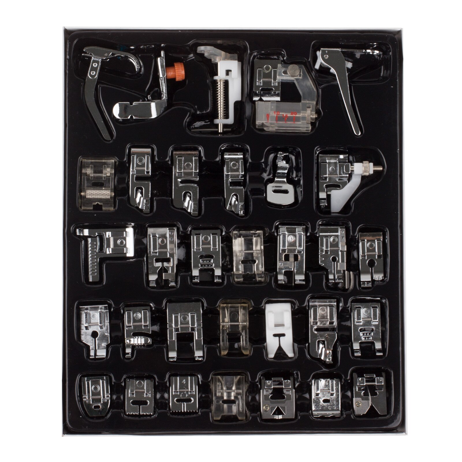 32pcs Sewing Machine Presser Foot Feet Kit Set With Box for Brother Singer Janom Sewing Machines Foot Tools Accessories