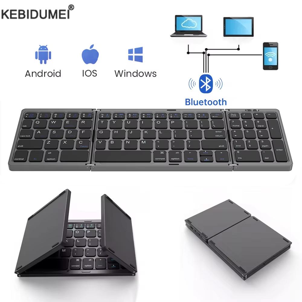 Opvouwbaar draadloos Bluetooth-toetsenbord Oplaadbaar opvouwbaar toetsenbord voor iPad Mobiele tablet Notebook Office Mini Draadloos toetsenbord