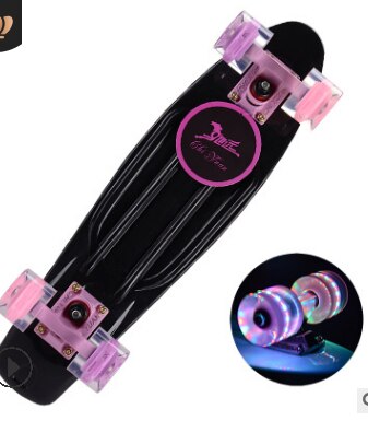 22-Inch Vis Skateboard Beginnende Lopen Enkele-Tilt Skateboard Kinderen Of Volwassenen Borstel Straat Mannen En Vrouwen Vier-Wiel Scooter: 1