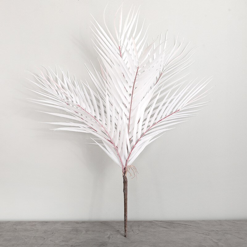 Simulation plast grøn plante kunstig palme pink blå buket bryllup hall blomsterarrangement hjem have planter blad indretning: Hvid