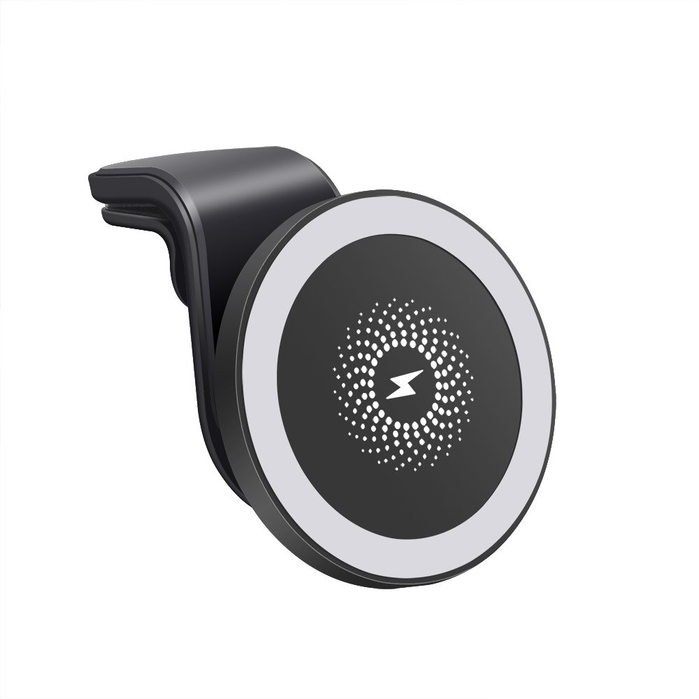FDGAO 15W Magnetic Wireless Car Charger for iPhone 12 Series - Air Vent Mount Qi Fast Charging Holder: Style A Black