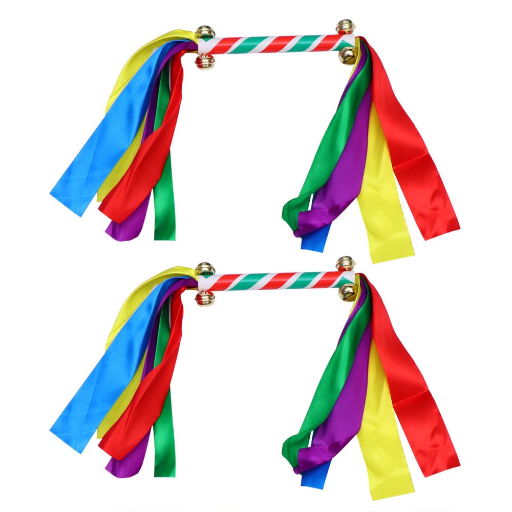 2pcs Cheering Props Durable Protable Colorful Dancing Streamers Gymnastics Props for Boy Performance Cheering