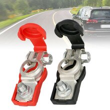 2pcs Battery Terminal Cable Clamp Negative + Positive Top-Post Load Capacity 400A Car Accessory For SAE And DIN Batteries