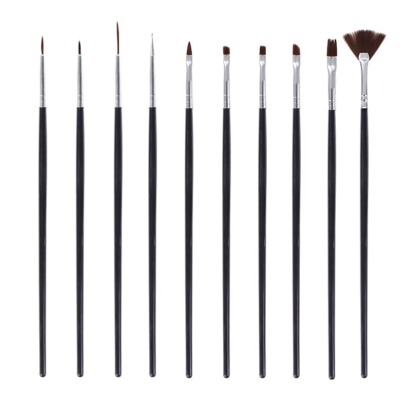 Juego de pinceles para manicura, set de 15 unids/set de brochas para uñas, degradado, esmalte de Gel, dibujo: BK3563