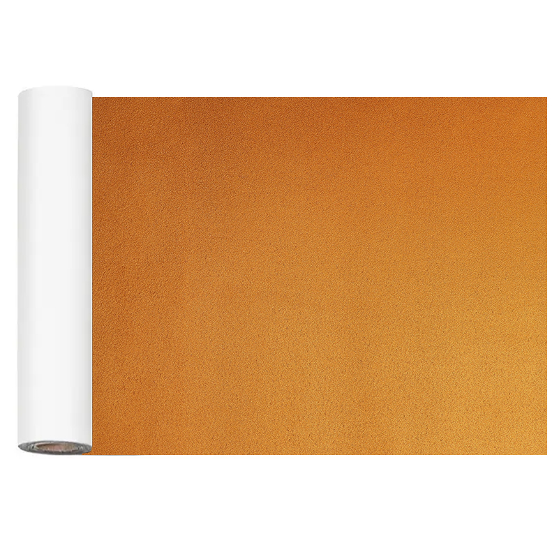 Fluwelen zelfklevende alcantara folie rol voor auto-interieur aanpassing, bankreparatie, sieradendoos decoratie, suède sticker 50 x 140cm: Geel