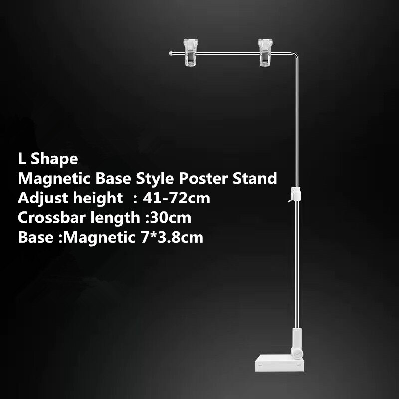 Metal Shelf Mounted Pop Advertising Poster Display Stand Desk Sign T Promotions Banner Snap Price Tag Display Label Holder Clip: 2