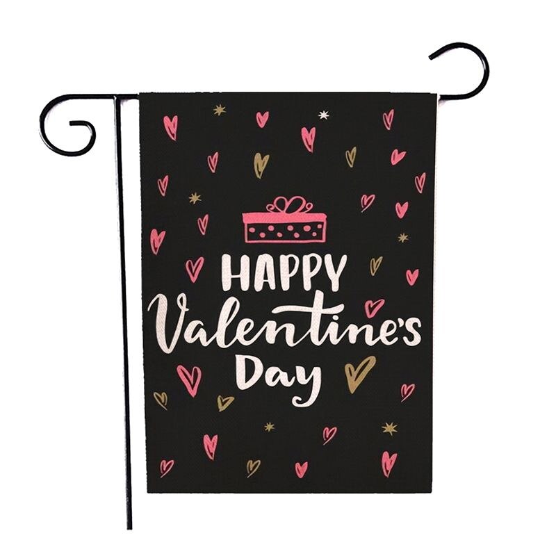 Hjem havehjerter 12.5 x 18 tommer dekorativ kærlighed valentinsdag velkommen haven flag bryllupsfest hængende dekorationer 2: A9