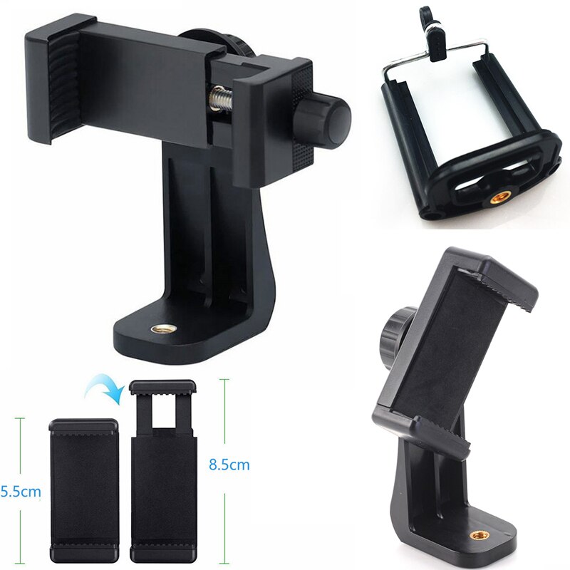 Universal Phone Tripod Mount Adapter Cellphone Clipper Stand Vertical 360 Degree Adjustable Holder For iPhone 11 Samsung s10 s20