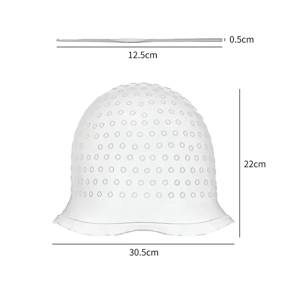 Gorro para teñir el cabello de silicona para salón, aguja reutilizable para teñir el cabello, sombrero para glaseado, tinte, herramienta de peinado, accesorios para el hogar