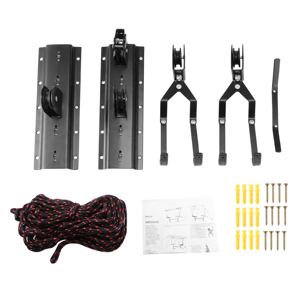 Strong Bike Bicycle Lift Ceiling Mounted Hoist Storage Garage Hanger Pulley Rack Metal Lift Assemblies Ciclismo Bicicleta