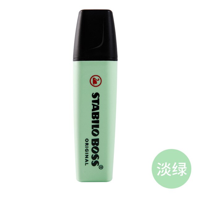 STABILO BOSS Pastel Highlighter Original Markers Environmental Pens For School Office Marking Focus Stationery 1Pcs: pastel green 1pcs