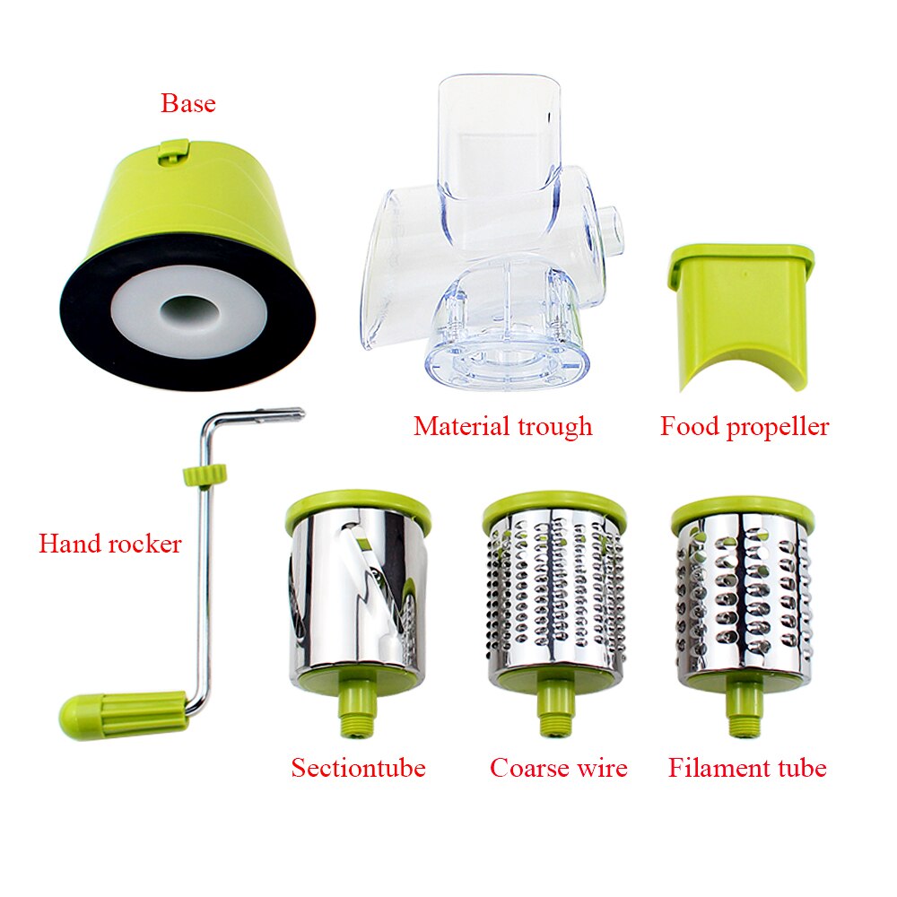 Beemsk handmatige groentesnijder, multifunctionele groente- en fruitrasp, snijmachine, multifunctionele rasp