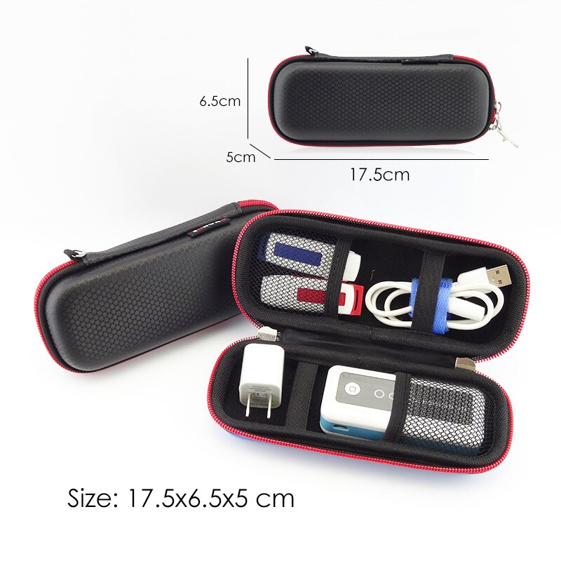 Mini Rits Digitale Opbergtas Waterdichte Reizen Eva Case Voor Oortelefoon, Datakabel, Lader, draagbare Gadget Pocket Pouch: 5