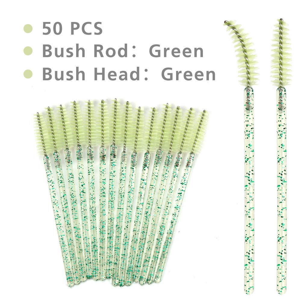 50Pcs Disposable Makeup Brushes Mascara Wands Applicator Eye Lashes Cosmetic Brushes Eyebrow Spoolers Comb Brow Brush Tools: 50pcs 17