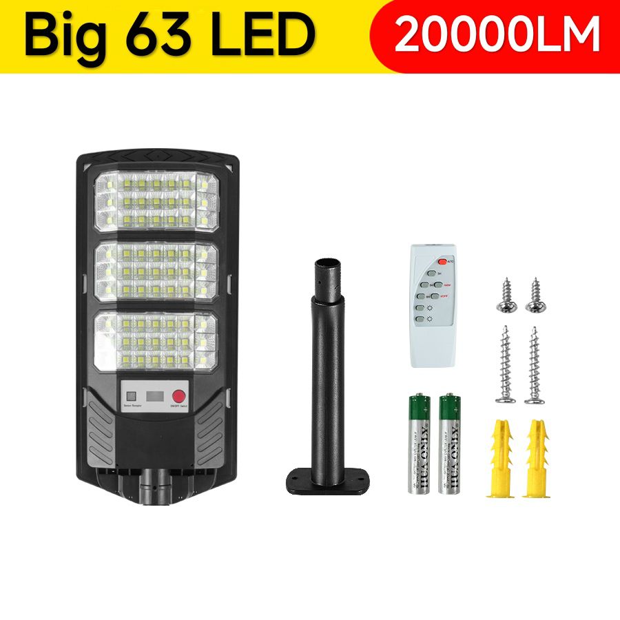 Lámparas solares al aire libre de 30000LM Sensor IR y siempre enciende para 20 h Sunlight Solar Spotlights impermeable Lámpara solar externa: orange
