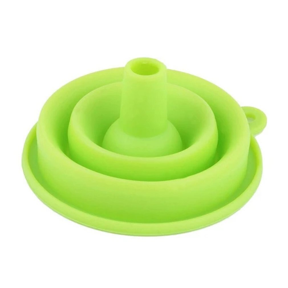 Collapsible Folding Funnel Household Food Grade Silicone Separating Funnel Kitchen Thermostable Oil Loading Funnel