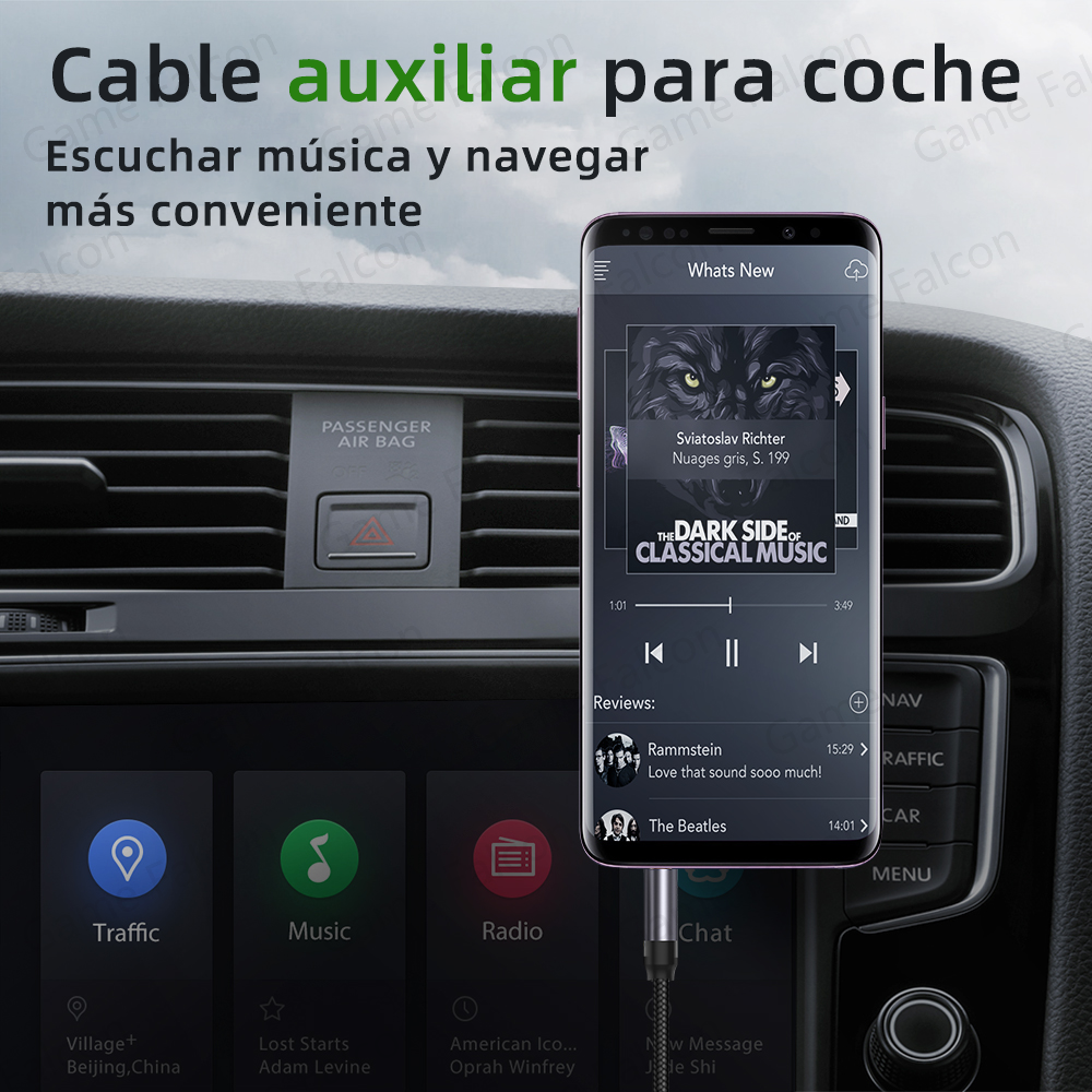 3.5mm Jack Aux Cable to 3.5 mm Male to Male Audio Cable Nylon Woven Audio Cable For Phone Computer Headset Speaker Car stereo