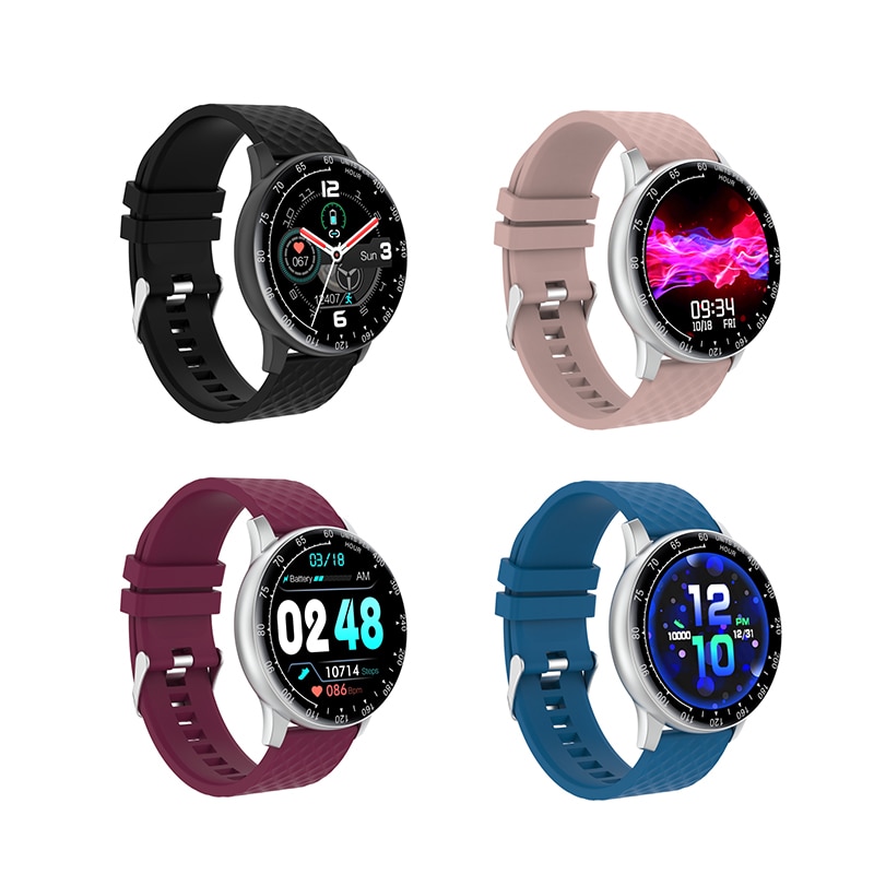 Women Smart Watch Full Touch Round Screen Physiological Reminder Smartwatch Heart Rate Monitor Compatible For Android And IOS