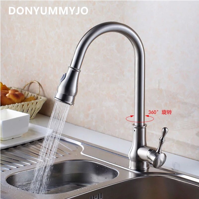 ABS Plastic Chrome Finish Kitchen Faucet Pull Out Spray Nozzle Spout Head Changed Kitchen Faucet Accessories
