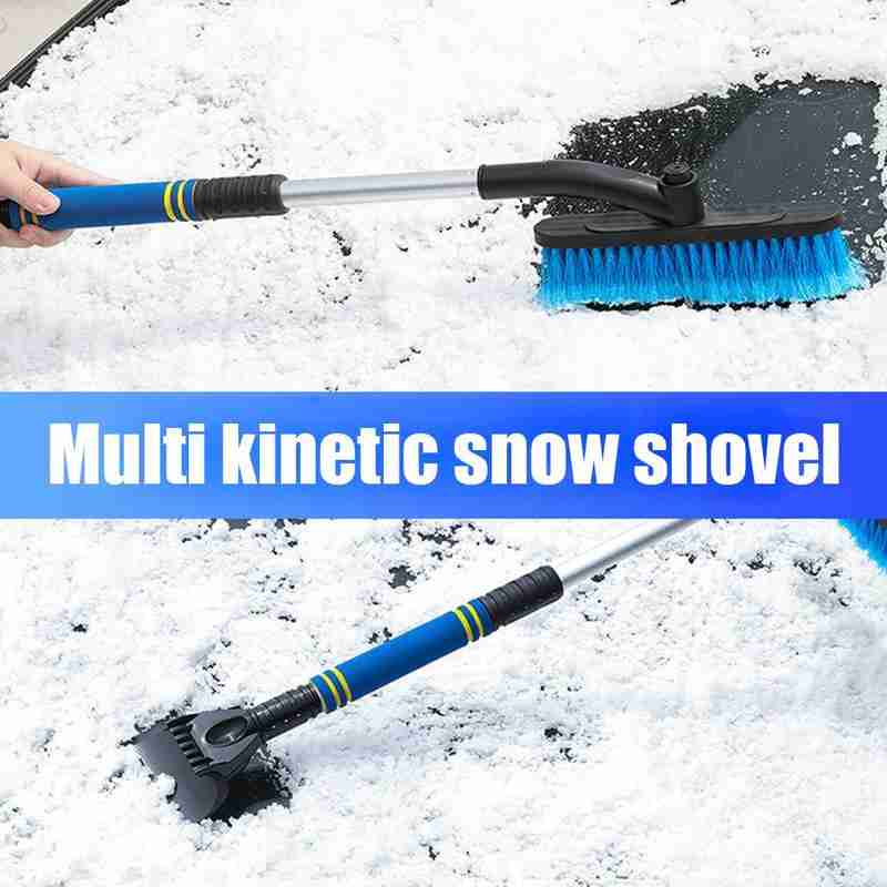 Glass Brush Winter Car Windshield Ice Scraper Extendable Accessories Wash Tool Broom Remover Steel Cleaner B4Q0