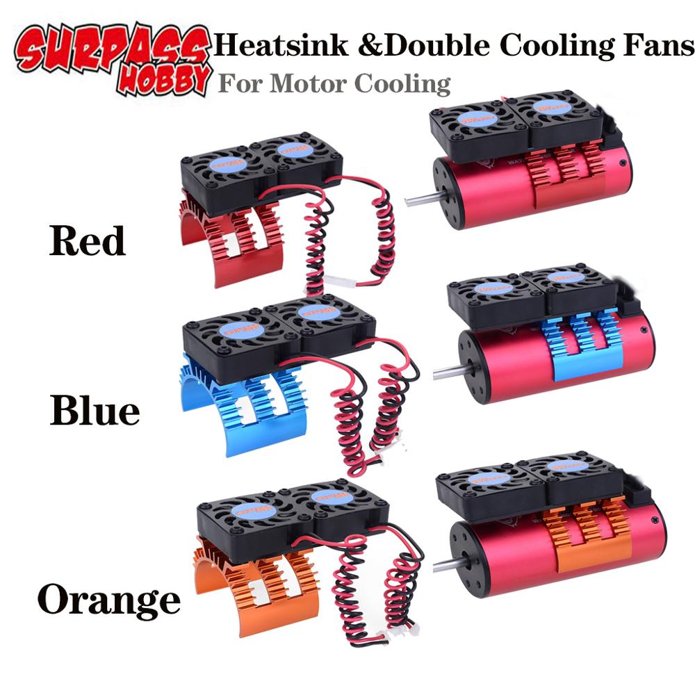 SURPASS HOBBY RC Motor Cooling Fan W/ Heatsink for 1/10 1/8 RC Car 540 550 3650 3660 3670 Motor ESC Cooling Fast RC Car Part