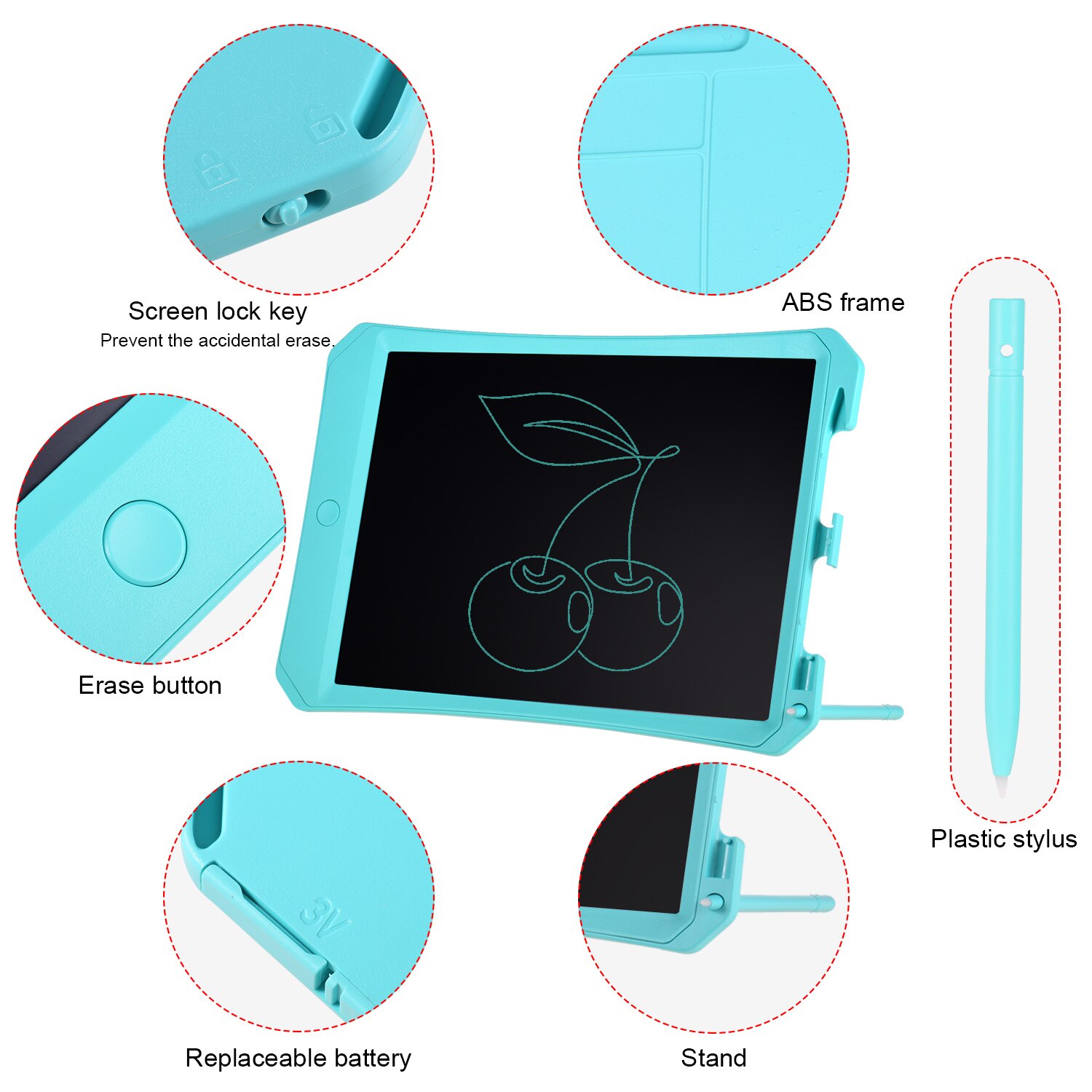 Aibecy 10.5 Inch LCD Writing Tablet Electronic Drawing Board Reusable Digital Handwriting Pad Pressure-Sensitive with Stylus Pen