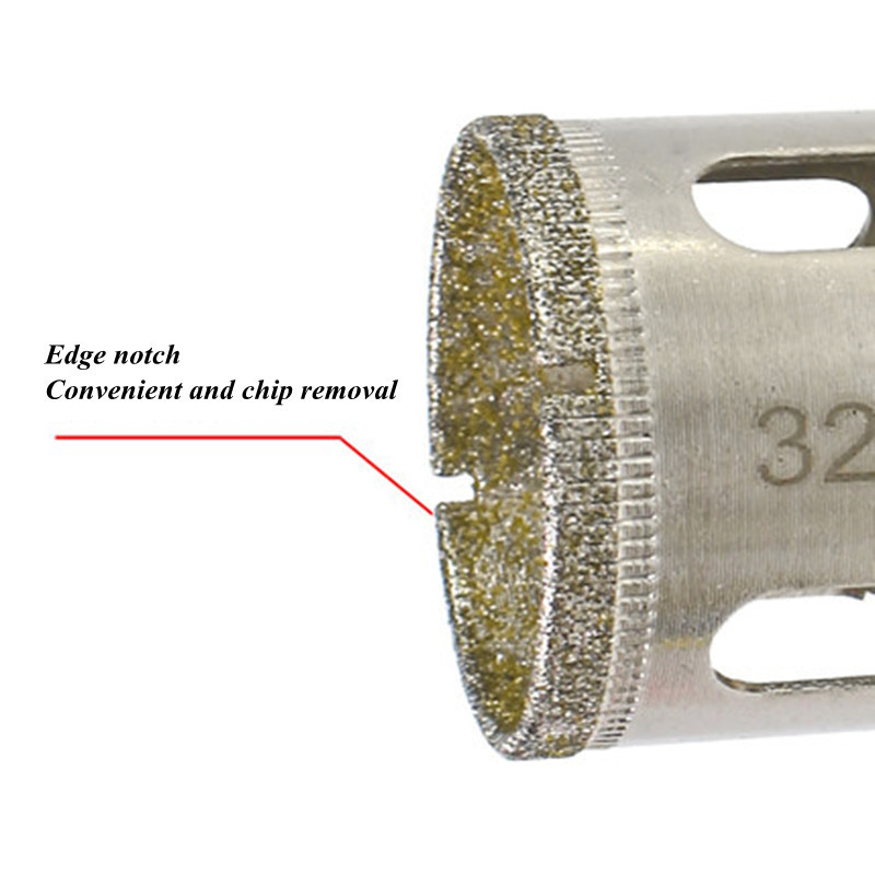 1Pc 6-60Mm Gecoat Diamant Boor Glas Core Hole Saw Voor Keramische Tegels, marmer En Keramische Opening Elektrische Tool