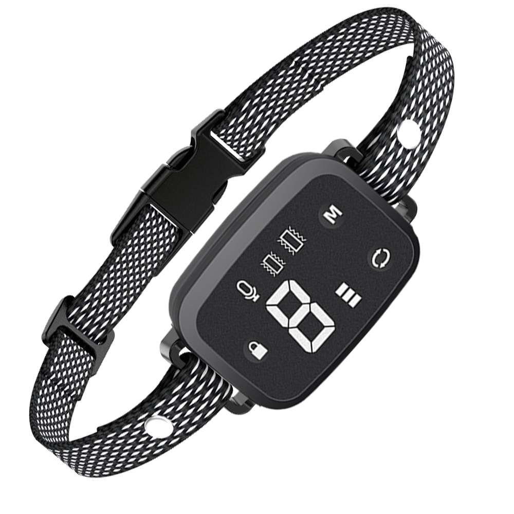 Automatisches Anti-Bark-Hunde halsband kosten pflichtig Keine Fernbedienung erforderlich Ultraschall-Vibrations stopp bellen Gerät Trainings halsband: Black