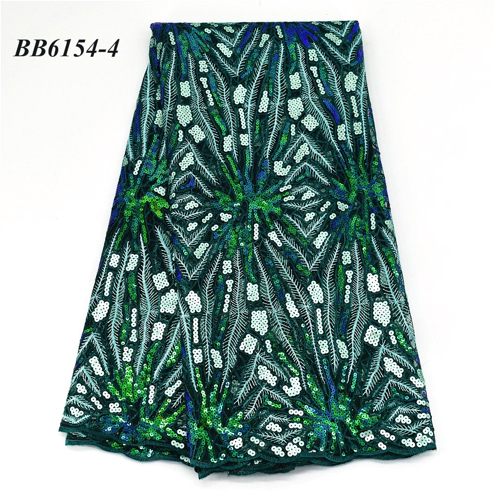 The latest style french net embroidery with sequin women party dress lace 5 yards