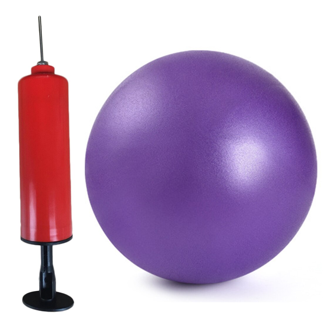 Pilates Ball Soft Thick PVC Inflatable Anti-slip Light weight Fitness Set: Purple