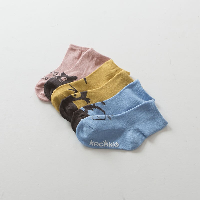 KACAKID Baby socks cute Animal Pattern children baby Socks Cartoon Cotton kids baby Socks Anti-slip Lovely summer Colors ka1035