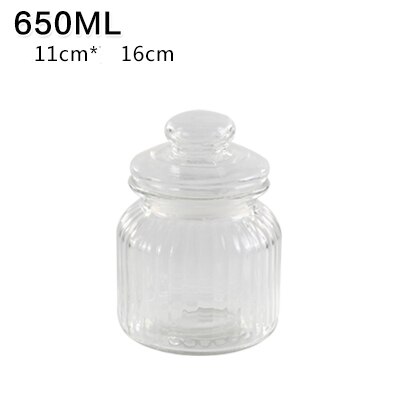 Skandinavisk gjennomsiktig glass syltetøy godteri krukker kjøkken matte oppbevaring forsegling bokser med lokk elegante kaffebønner te arrangør flasker: 650ml