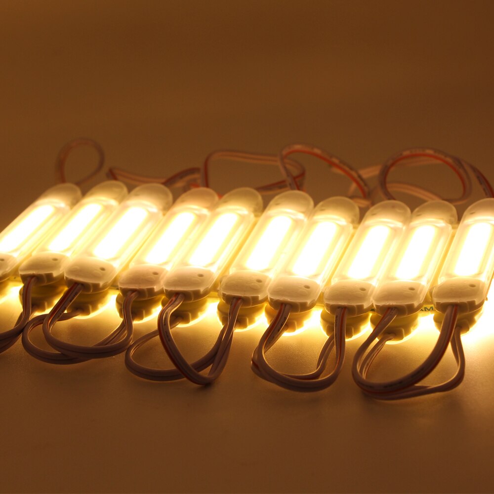 Led Module 12V COB Light Advertisement Sign Backlight Shop Banner Waterproof IP65 White Red Green Blue Yellow Pink 20pcs