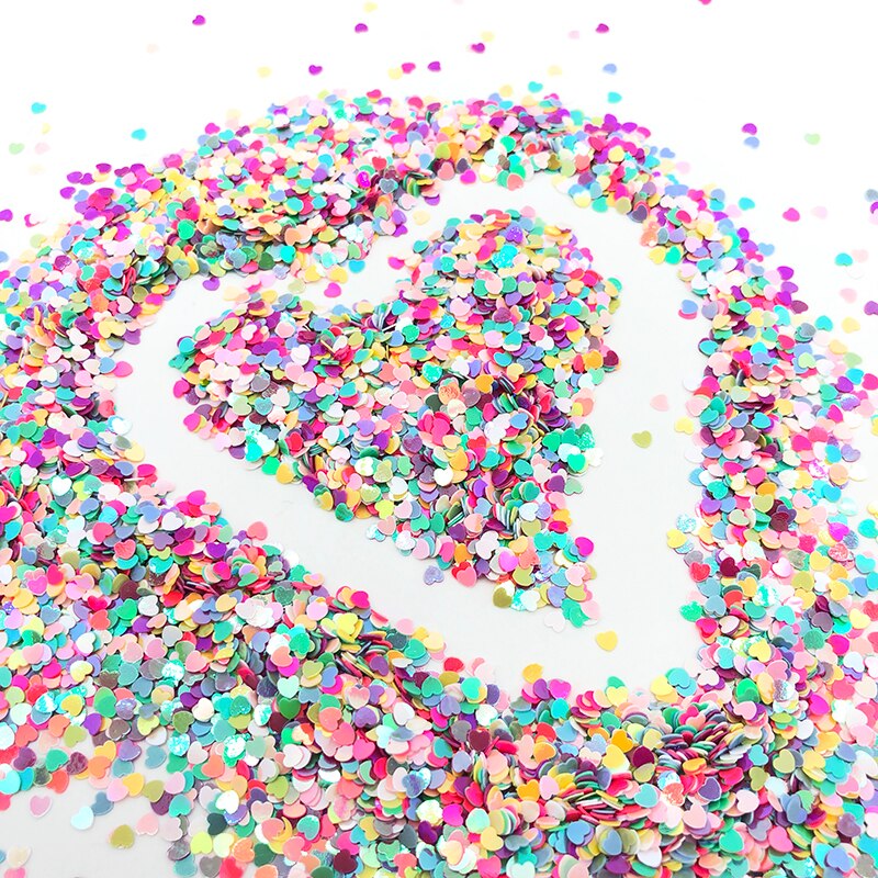 100 G/partij Losse Pailletten Pailetten Naaien Craft Diy Pvc Platte Vijfpuntige Hart Nail Art Manicure/Bruiloft Decoratie confetti