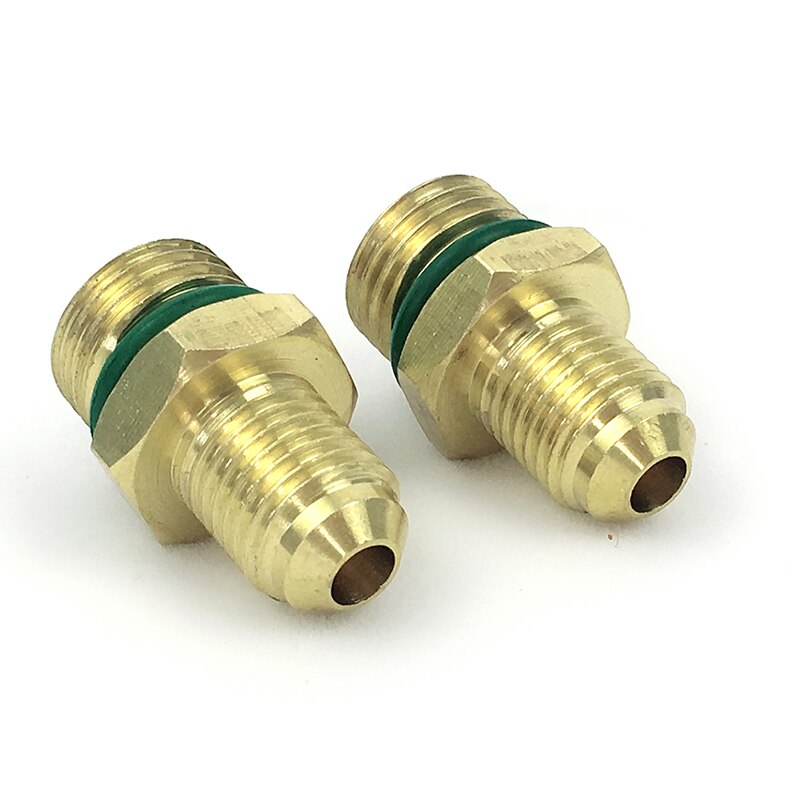 Kit de conversión de adaptadores de coche, acopladores rápidos R1234A de lado alto/bajo, rojo y azul, con acopladores manuales, 2 uds.