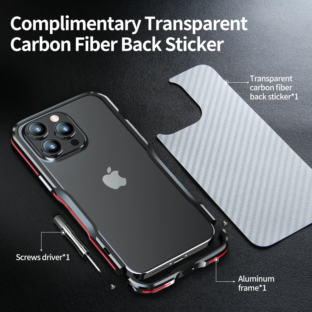 LUPHIE Metal Bumper For iphone 15 Pro Max Alloy Frame 14 Plus 13 Mini 12 11 Light Weight Aluminum Shockproof Case Cover Funda