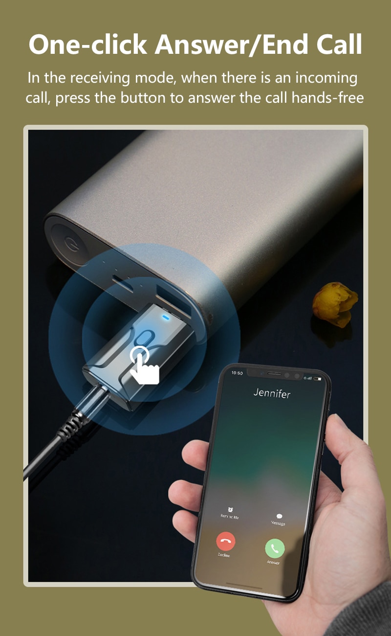 Bluetooth 5.0 Signal Receiver Transmitter Combo Microphone USB Interface Bluetooth Wireless Audio Adapter Stable Rate