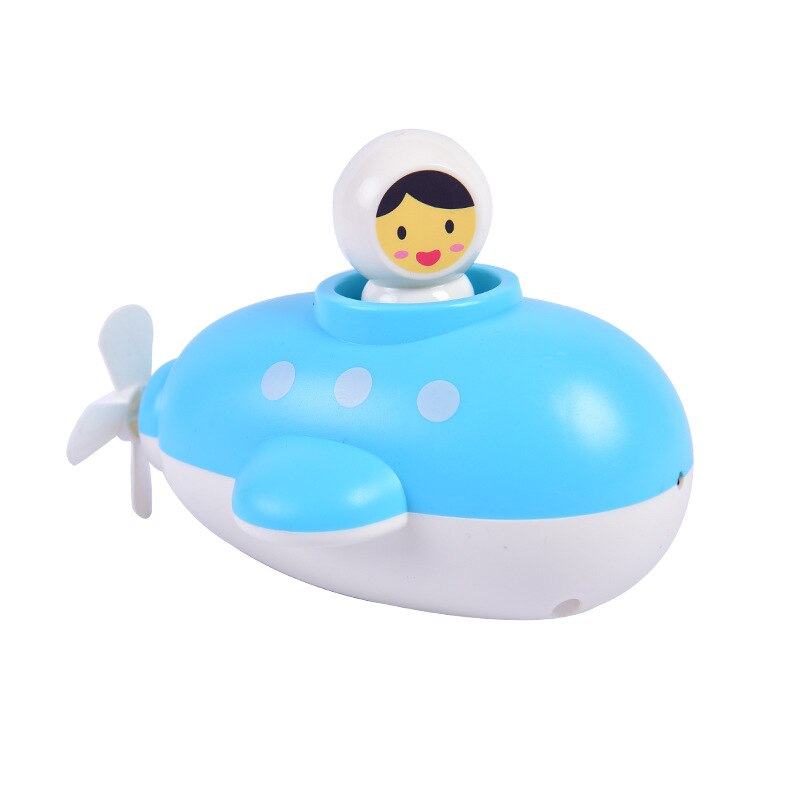 Zomer Submarine Vorm Kleurrijke Babybadkamer Water Ketting Bathroombathtub Strand Clockwork Zwemmen Kinderen Speelgoed: Blue