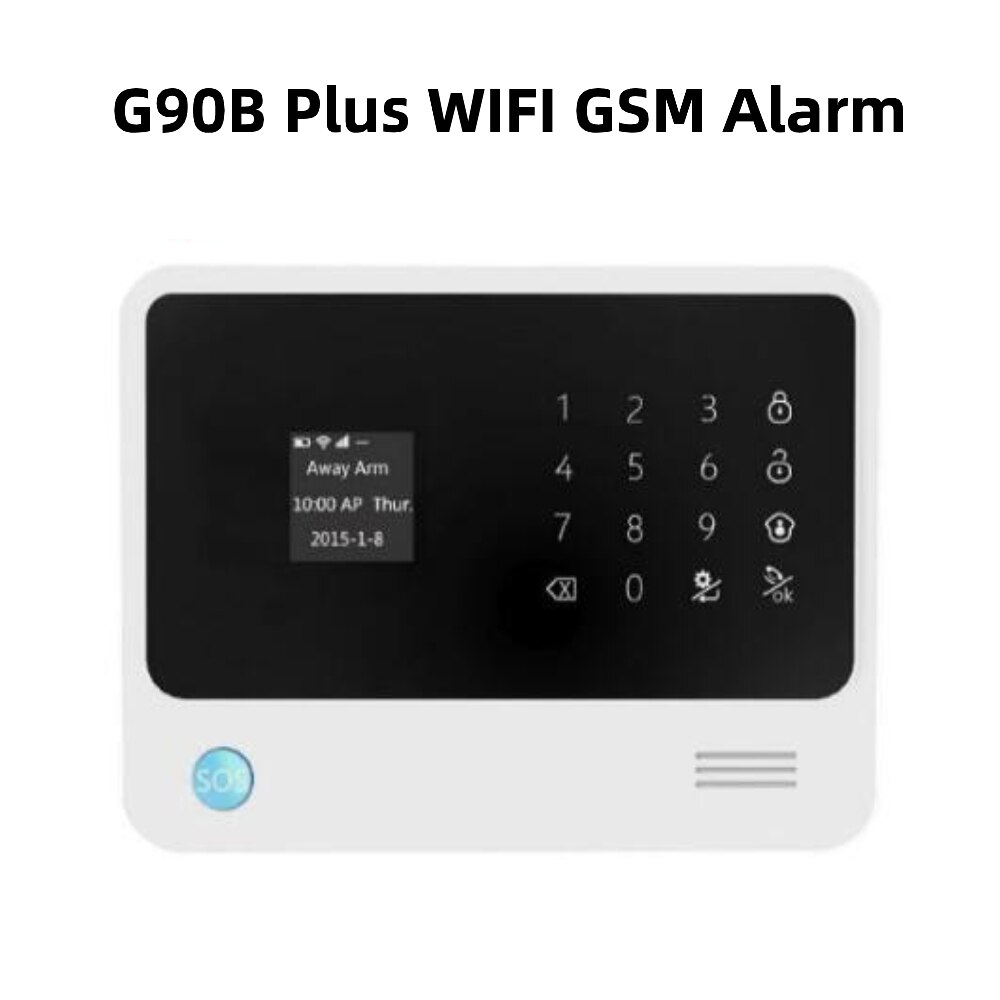 Kits de alarma G90B Plus, WIFI, GSM, SMS, repetidor de señal, cámara IP, alarma de Gas, Sensor de humo, PIR/Sensor de rotura de vidrio, alarma opcional