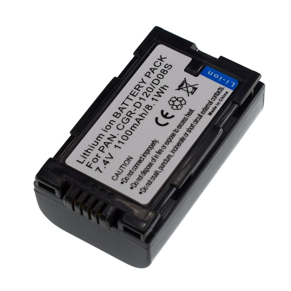 Battery for Panasonic NV-DS29B DV Camcorder CGR-D08R D08A D120E 1B D08S D110 D120 D120A D16A/1B D16S