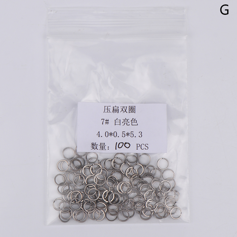 100 Stuks Split Ringen Vissen Rvs Lokken Ringen Zoutwater Terminal Tackles Split Ringen Vissen Connectors Snap Ringen: groen