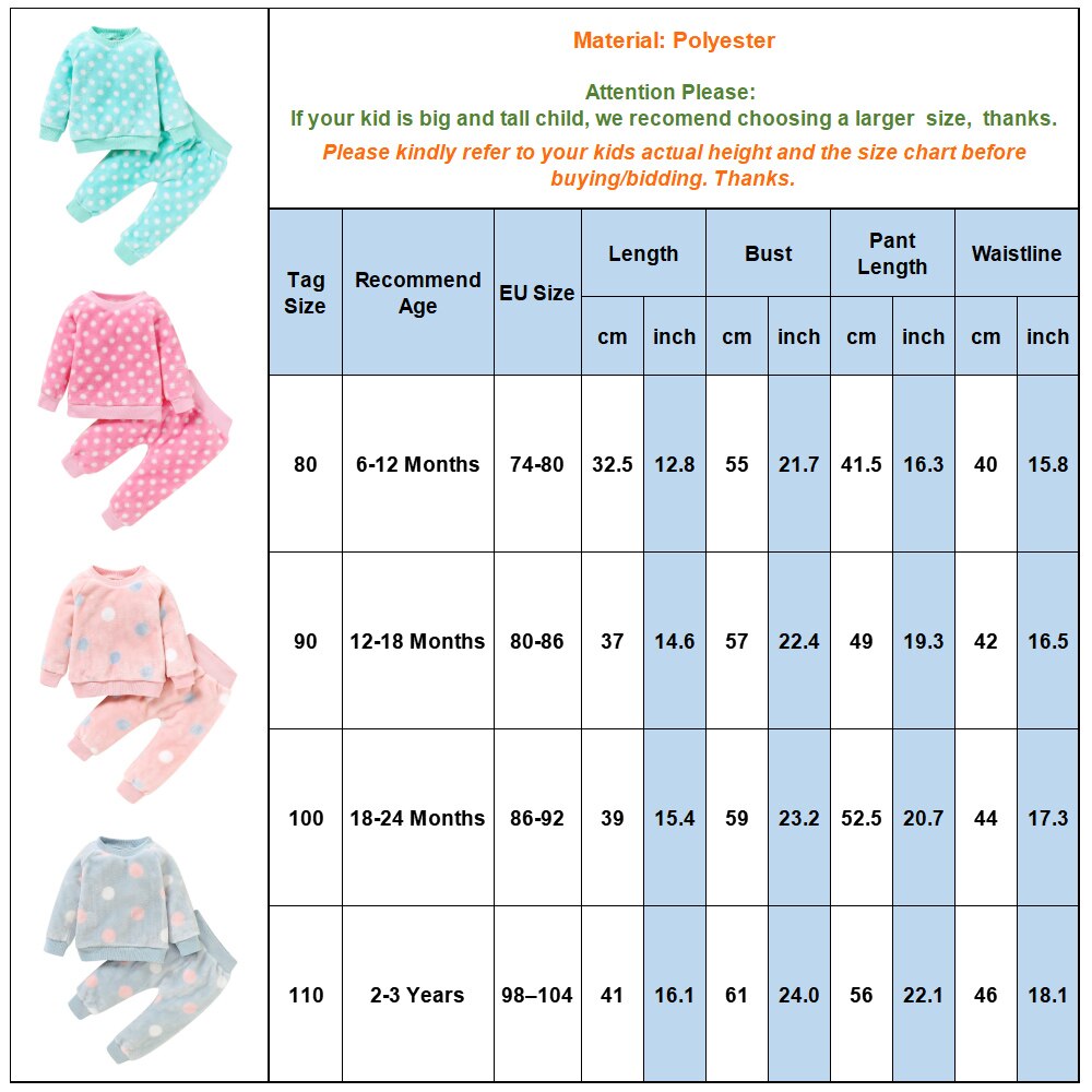 Autumn Winter Flannel Pajamas For Children Girls Pajamas Set Sleepwear Baby Girl Lovely Clothes Children Pyjama Clothing Set D30