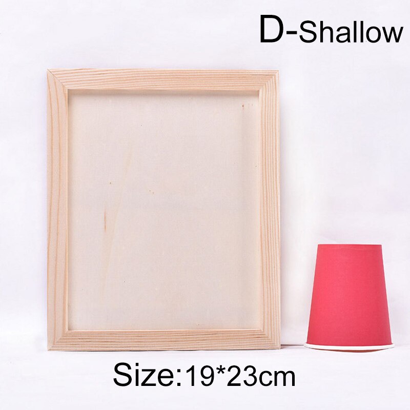Houten Diy Blank Photo Houders Kinderen Diy Klei Fotolijsten Voor Thuis Craft Party Kids Desktop Ornament Fotolijst: D